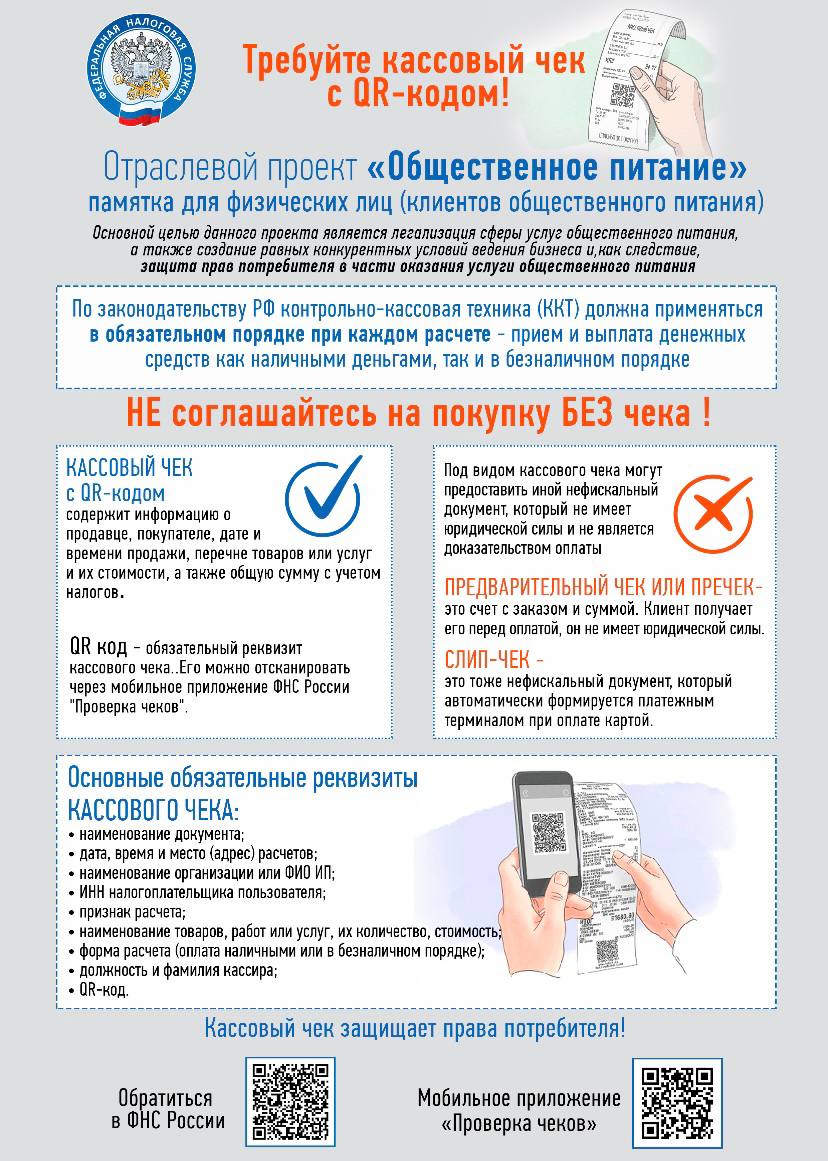 Проверить кассовый чек можно с помощью сервиса ФНС России