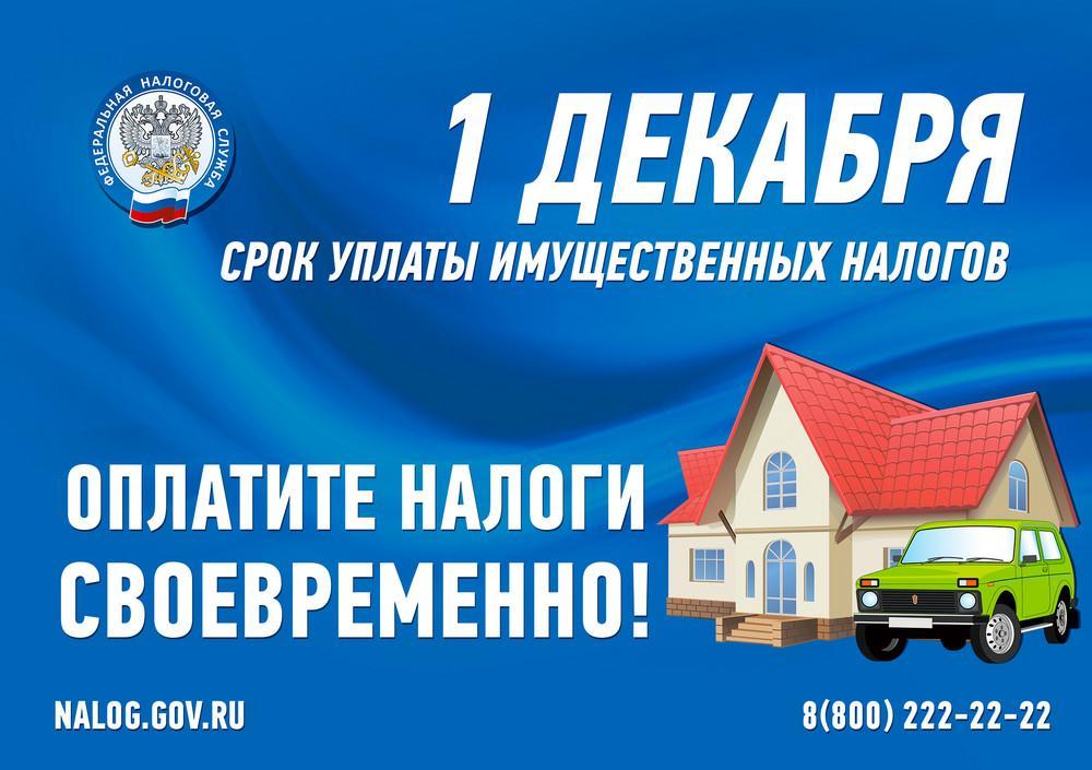 1 декабря – единый срок уплаты