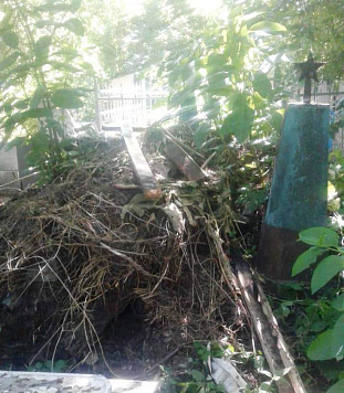 Навели порядок на могиле ветерана войны