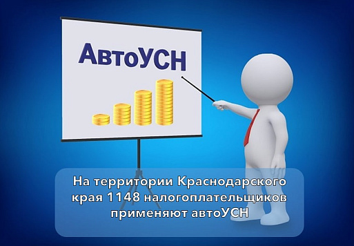 На территории Краснодарского края 1148 налогоплательщиков применяют автоУСН
