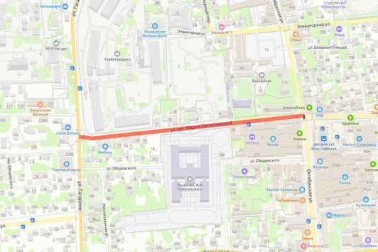 17 октября в связи с  ремонтом по ул. им. М. Овсянниковой