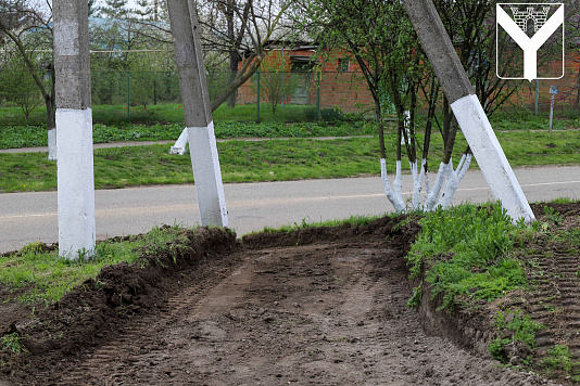 Строительство нового тротуара на ул. Гагарина