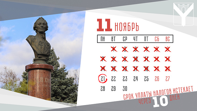 Заплати налоги до 1 декабря