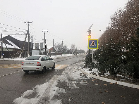 Автономные светофоры Т-7 установлены на пешеходных переходах