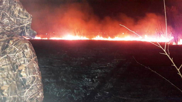 Решительными действиями пожар был потушен